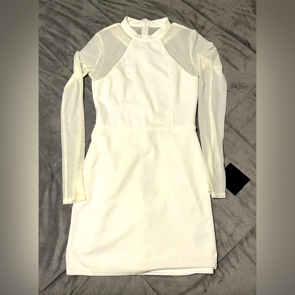 Lulus Long Shear Sleeve Mini Dress, Size Small, NWT